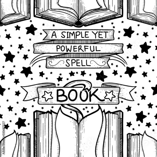Book Simple Yet Powerful Illustration as Seamless Pattern Design