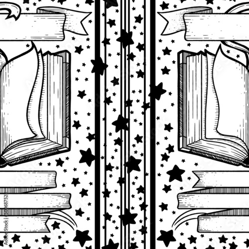 Book Simple Yet Powerful Illustration as Seamless Pattern Design
