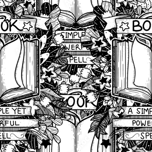 Book Simple Yet Powerful Illustration as Seamless Pattern Design