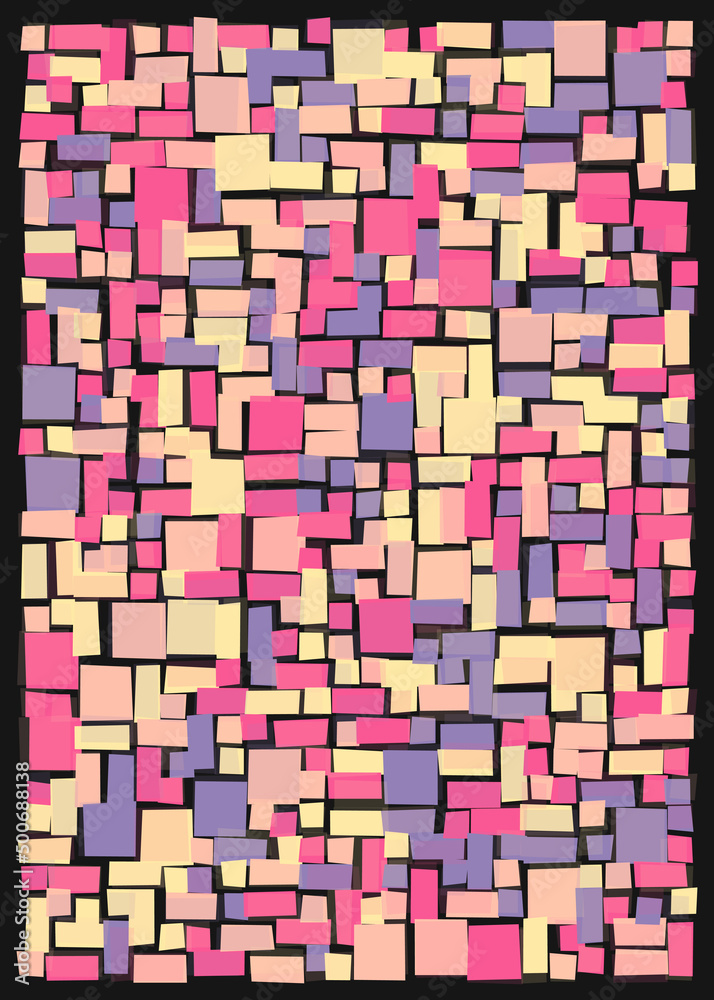 Fototapeta premium Offset Quads generative art background art illustration