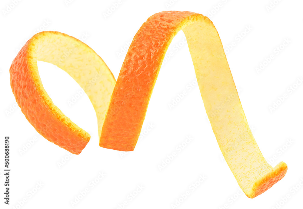 Beauty health skin concept - orange zest isolated on a white background. Beauty health skin concept - orange zest isolated on a white background.