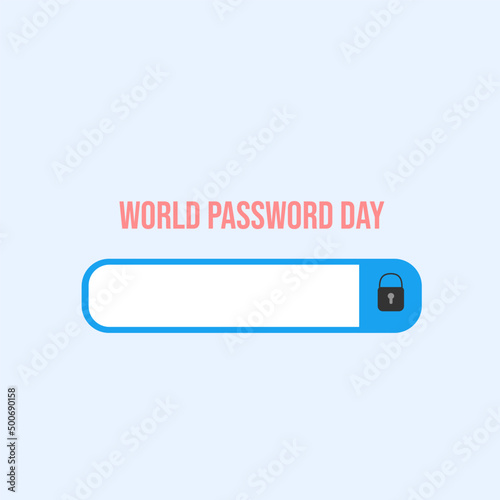 vector graphic of world password day good for national world password day celebration. flat design. flyer design.flat illustration.