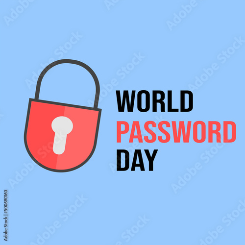 vector graphic of world password day good for national world password day celebration. flat design. flyer design.flat illustration.