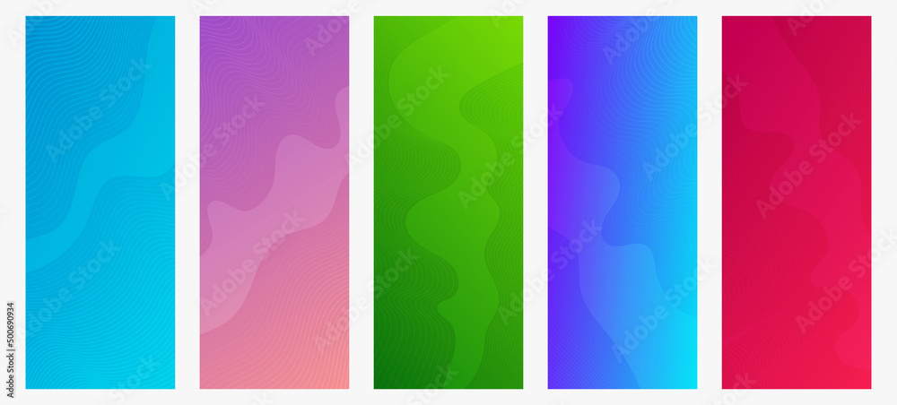 Modern colorful gradient background with wave lines