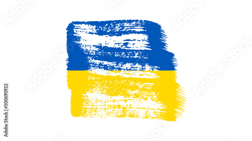 Ukrainian national flag in grunge style