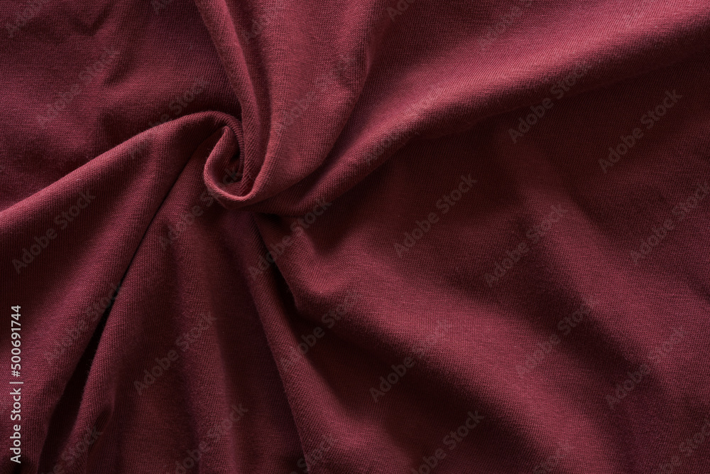 closeup texture of red wine color cotton fabric closeup texture of red wine color cotton fabric