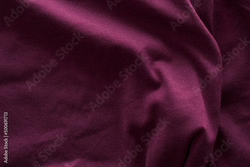 closeup texture of purple cotton fabric