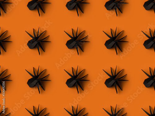 Fotobehang halloween texture with spiders