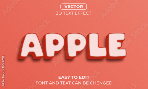 Apple editable 3d text effect style 