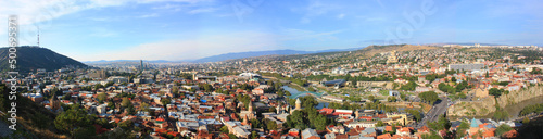 Fototapeta Naklejka Na Ścianę i Meble -  Panorama of Tbilisi in Georgia