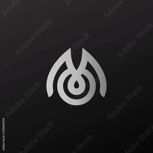 Letter M target logo