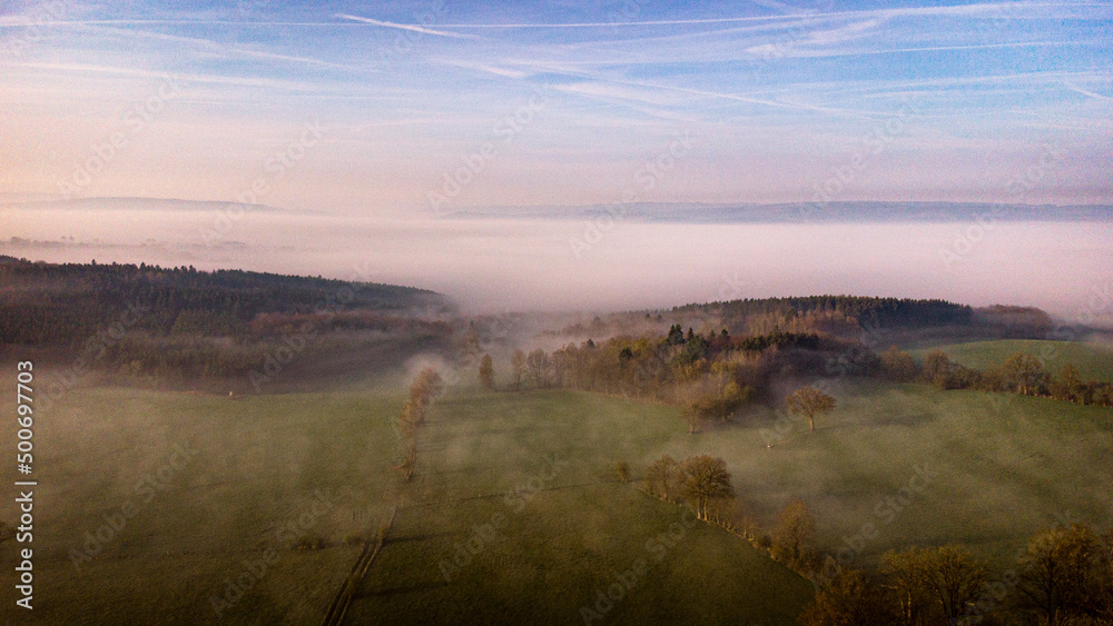 Matin brumeux sur la valllée