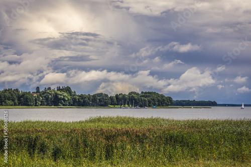 Shore of Mamry Lake in Masurian Lakeland area of Warmia and Mazury region, Poland photo