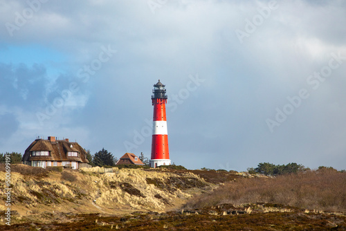 Lighthouse of Hoernum on Sylt island, Germany