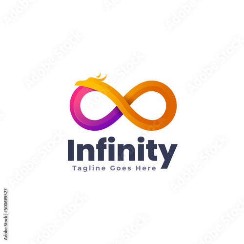 Infinity Dragon Logo Template Design