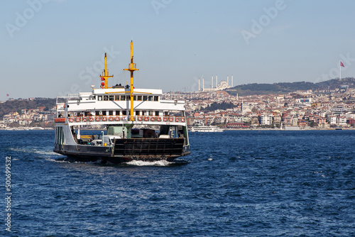 The ferry in Istanbul, Bosphorus transport. photo