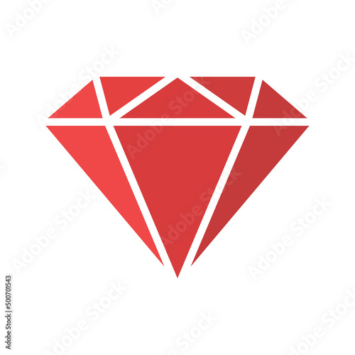 Red diamond vector icon