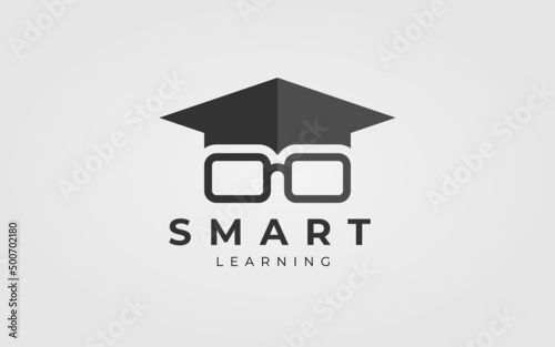 Cap And Sunglass Combination Logo Concept For Education Logo photo