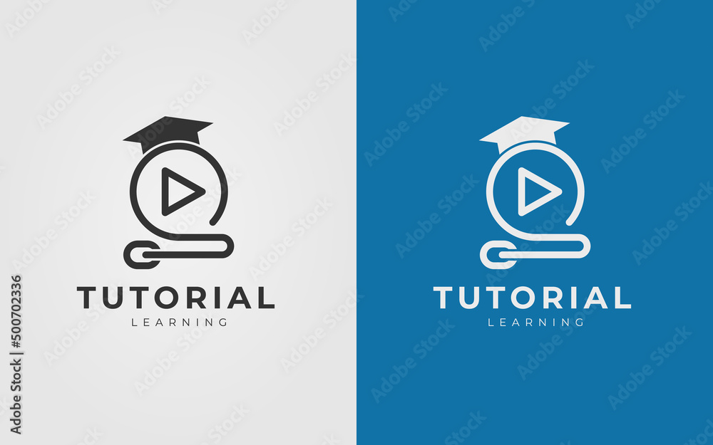 Logo Design Concept For eBook, Online Education, E-Learning. Minimal Education Logo Template Logo Design Concept For eBook, Online Education, E-Learning. Minimal Education Logo Template