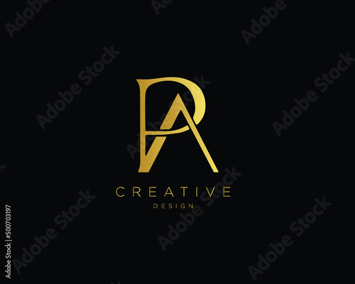 Creative Minimal Letter PA Logo Design | Unique PA Monogram
