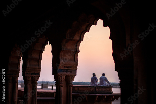 indian temple in the evening