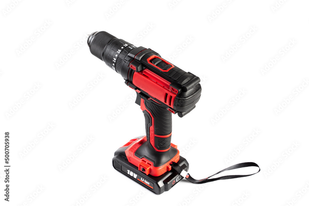 cordless drill isolated on white background
