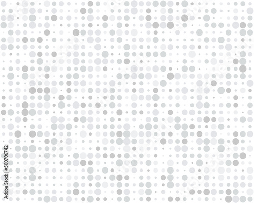 Seamless pattern with gray circles random size on a white background 