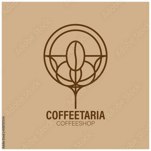 original fresh coffee arabica and rosbusta. creative logo concept