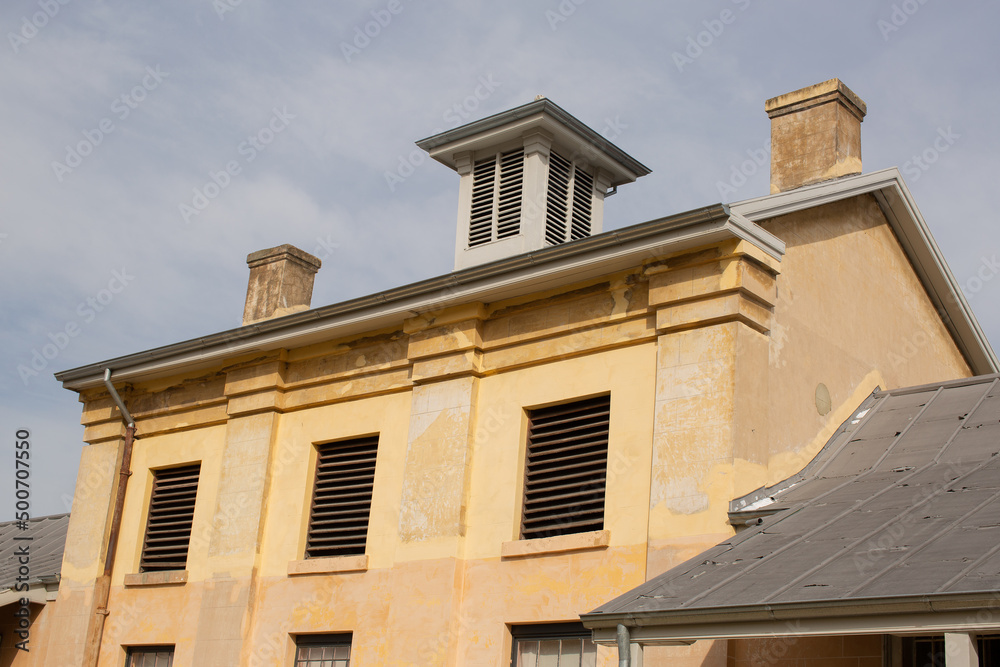 Historic buildings called The Barracks originally built as a hospital for invalid convicts