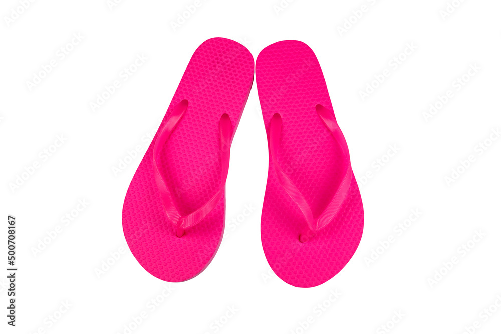 Pink flip-flops isolated on white background Pink flip-flops isolated on white background