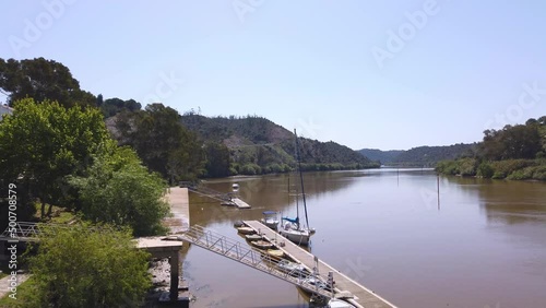 Guadiana river in the ancient village of Pomarao photo