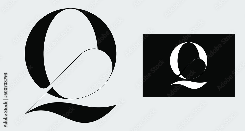 Fototapeta premium letter Q initial monogram logo vector