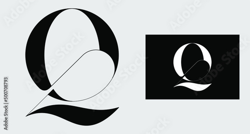 letter Q initial monogram logo vector