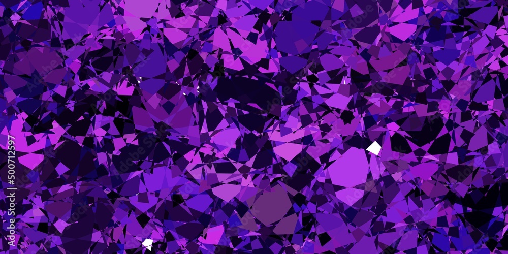 Dark Purple vector layout with triangle forms.