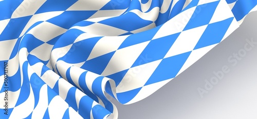 bavarian flag wide panorama oktoberfest background with white blue bavaria isolated white background..