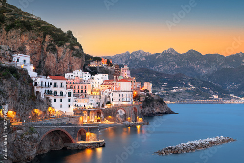 Fototapeta Naklejka Na Ścianę i Meble -  Atrani, Italy along the Amalfi Coast