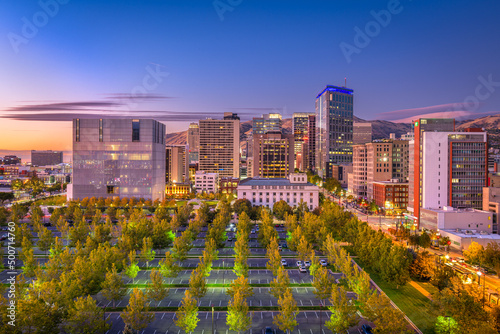 Salt Lake City, Utah, USA Financial District Cityscape photo