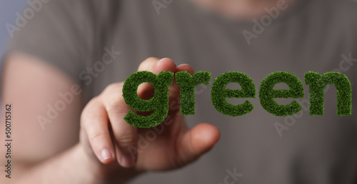 Eco green energy. Mixed media
