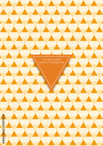 Triangle pattern abstract background, pair of colorful triangle in upside down style, orange color tone