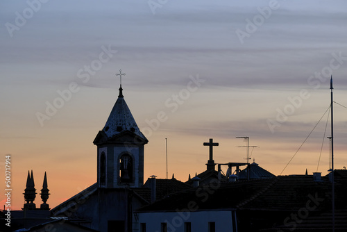 church at sunset in Porto