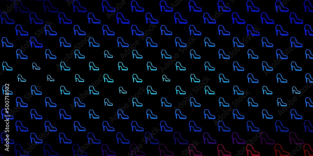 Obraz premium Dark blue, red vector texture with women's rights symbols.