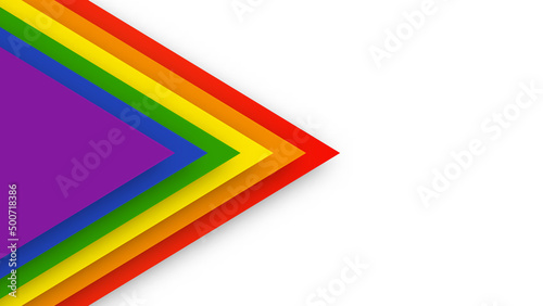 Abstract geometric red, orange, yellow, green, blue and purple lgbt color background. June LGBTQ Historical Pride Month. Background with rainbow color copy space for text. Vector illustration