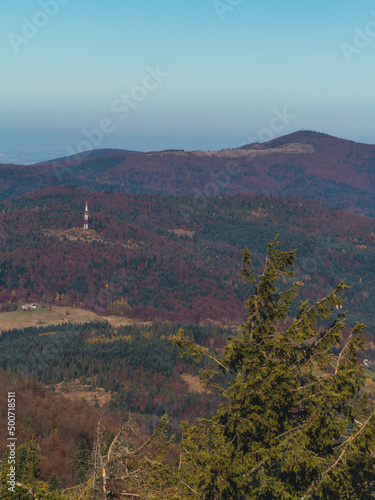 Autumn colors in mountain forests - Gorce Mountains
