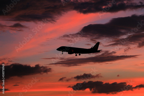 plane in the sunset © sorao