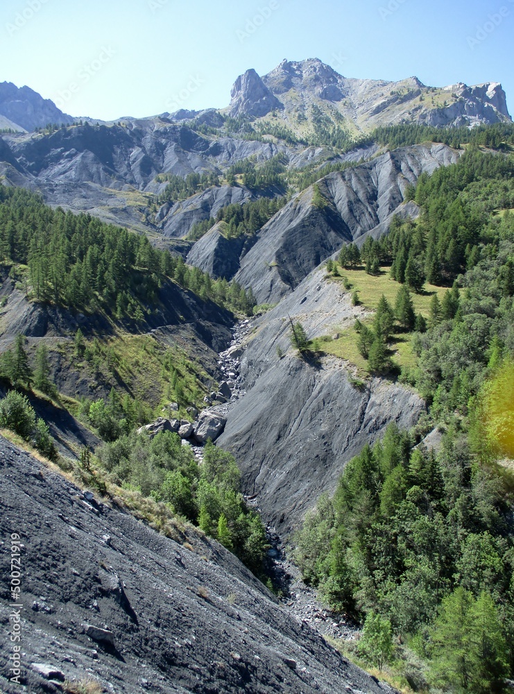  Rocky mountain landscape in the  Alpes de Hautes Provence