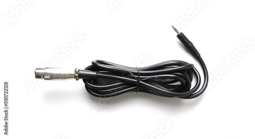 Stereo extension cable isolated on white background