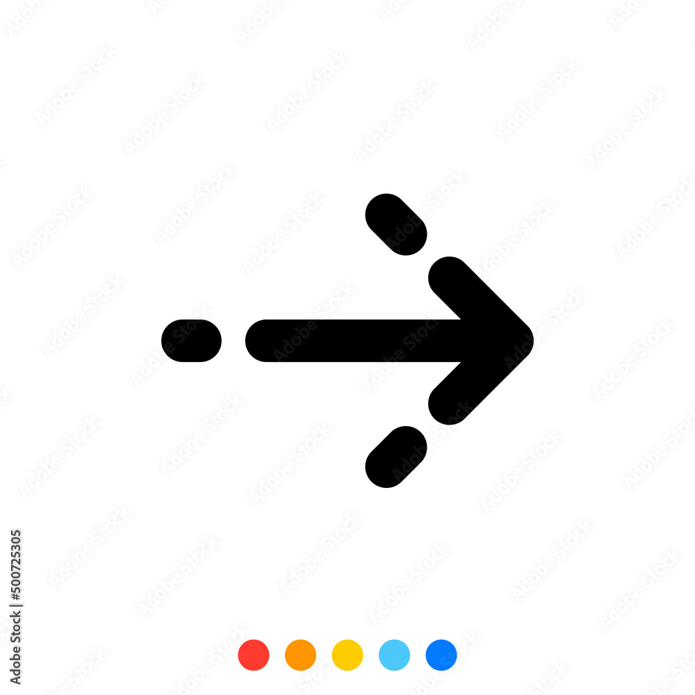 Black arrow icon, Vector, Illustration. Black arrow icon, Vector, Illustration.