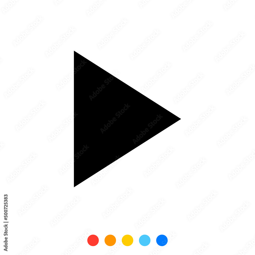 Play button symbol, Icon, Vector, Illustration. Play button symbol, Icon, Vector, Illustration.