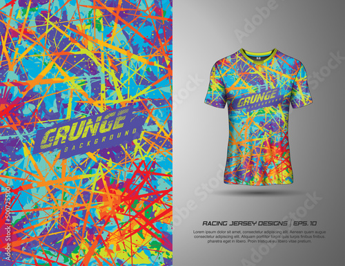 Tshirt abstract grunge background for extreme sport jersey team, soccer, motocross, car racing, cycling, fishing, diving, leggings, gaming
