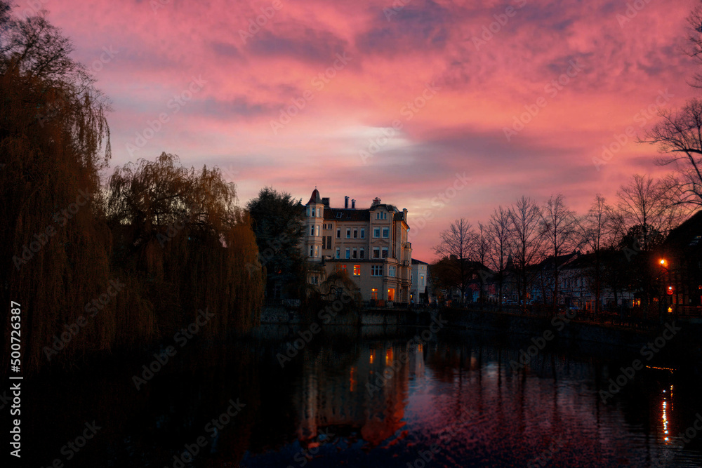 Obraz premium sunset in the Detmold